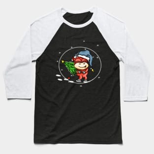 Christmas colored funny bulls Baseball T-Shirt